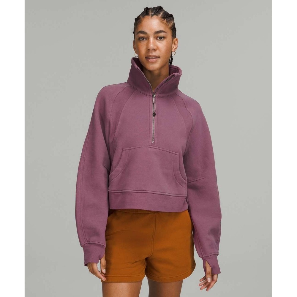 Lululemon Scuba Oversized Funnel Neck Half-Zip Vintage Plum